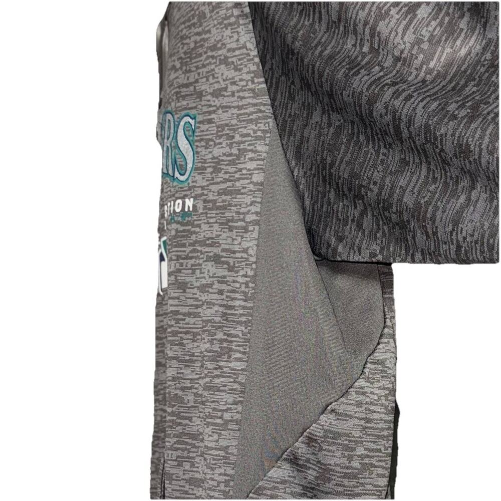Majestic Seattle Mariners LG MLB Authentic Graphite‎ Gray Fleece Pocket Hoodie - Picture 5 of 9